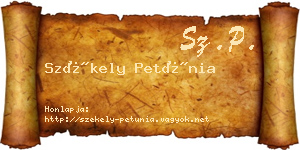 Székely Petúnia névjegykártya